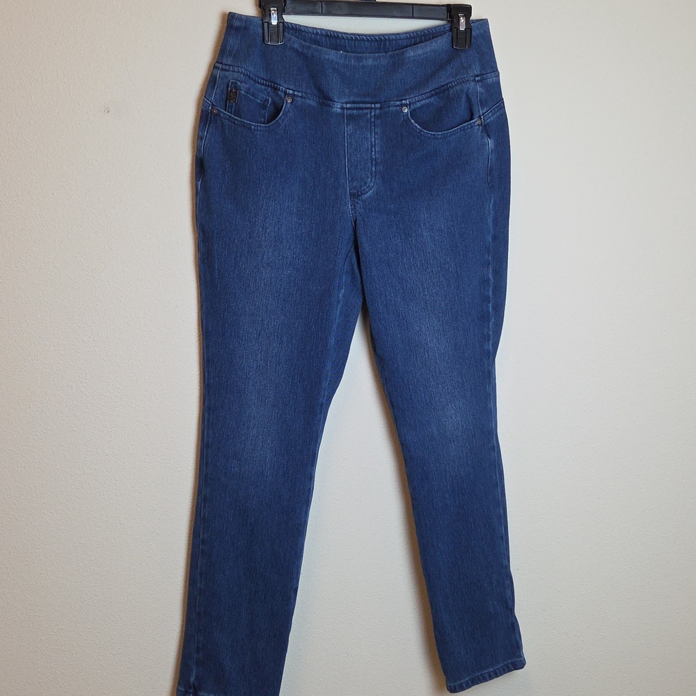 Belle By Kim Gravel Size 12 Dark Blue Women's Jeggings - Stretch Denim